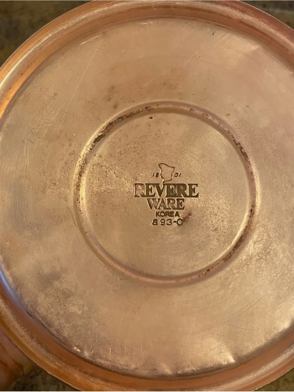 Vtg Paul Revere Ware 1.5 Qt Whistling Teapot Kettle Copper Bottom Stainless